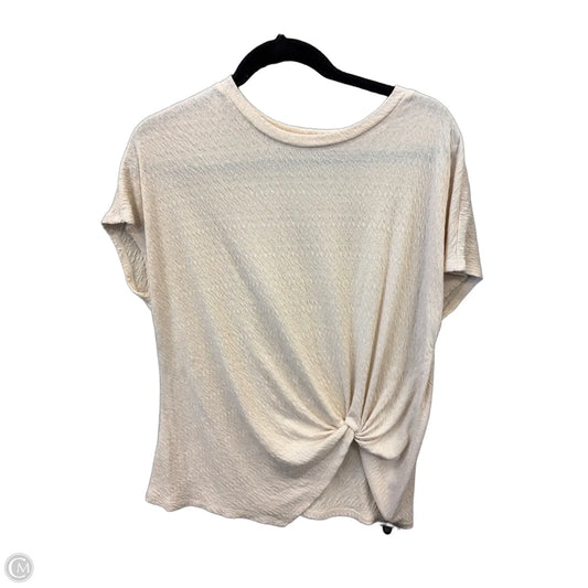 Top Short Sleeve By White Crow In Tan, Size: M