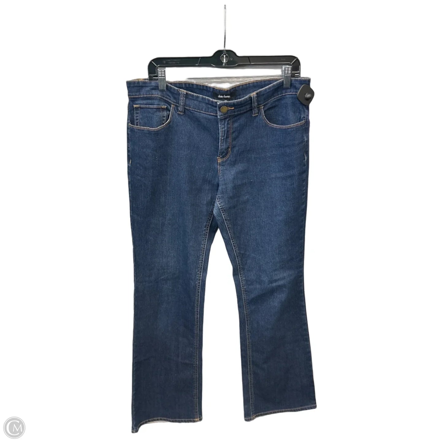 Jeans Straight By Daisy Fuentes In Blue Denim, Size: 12