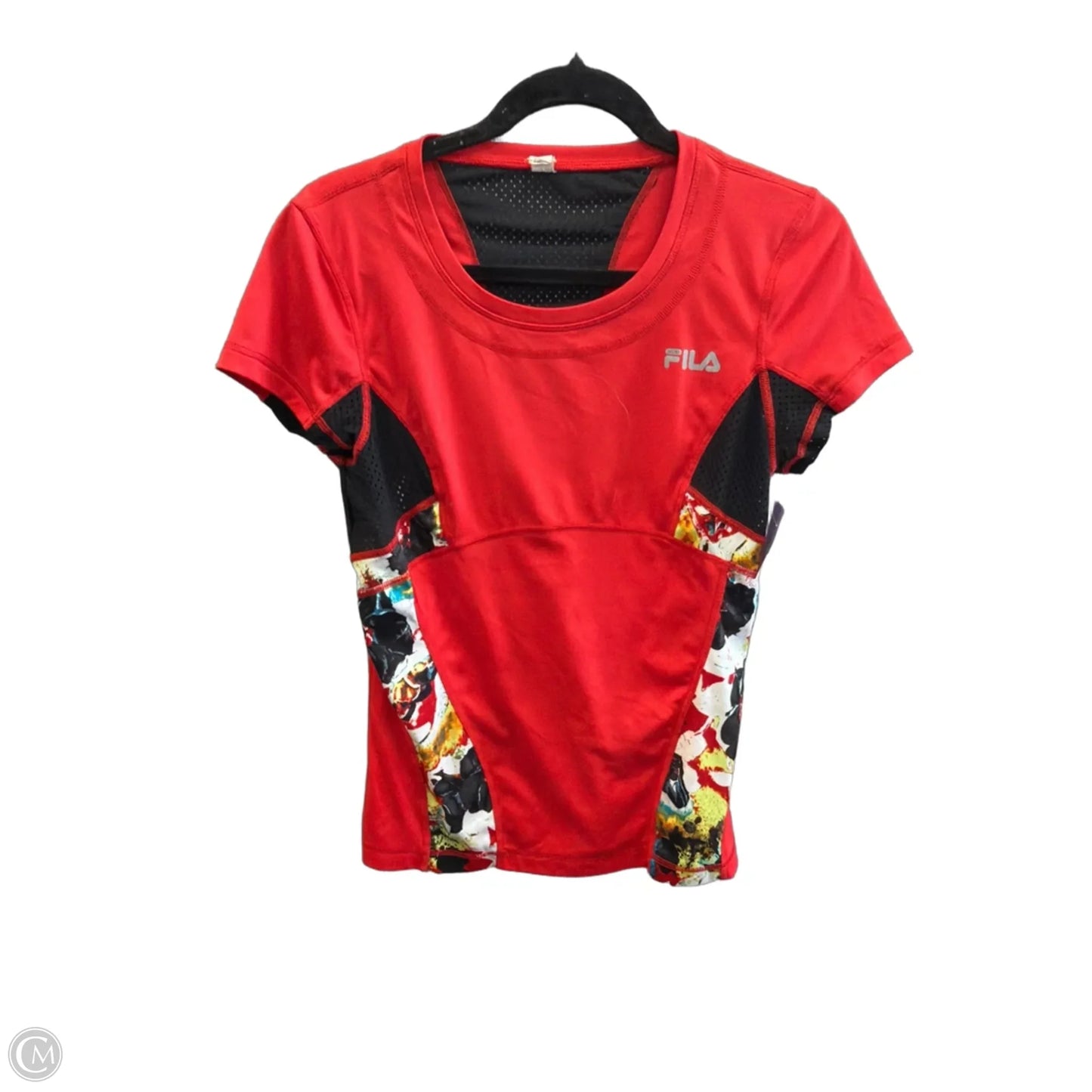 Athletic Top Short Sleeve By Fila In Red, Size: M