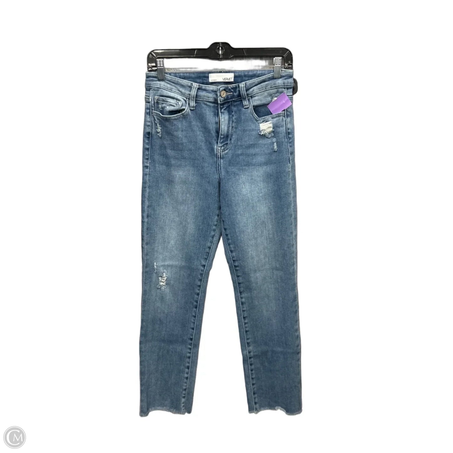 Jeans Straight By Vervet In Blue Denim, Size: 4
