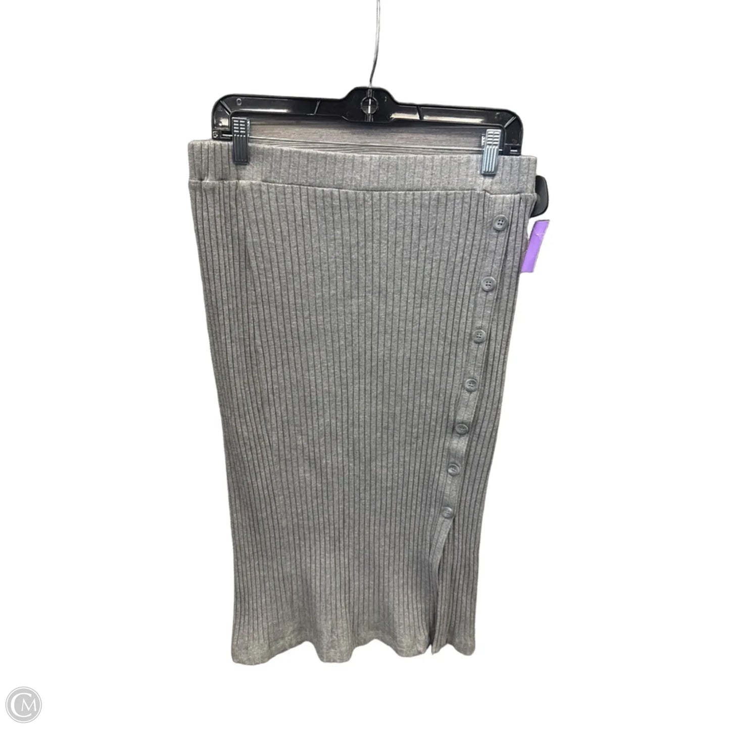 Skirt Midi By Time And Tru In Grey, Size: 8