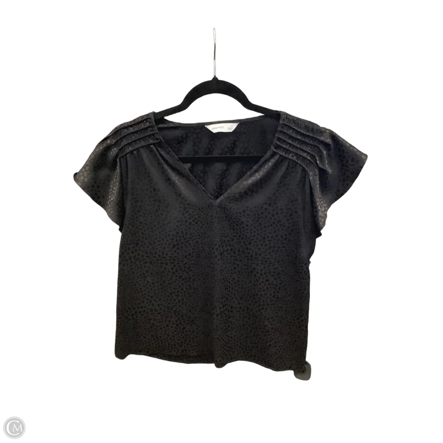 Top Short Sleeve By Nine West In Black, Size: S