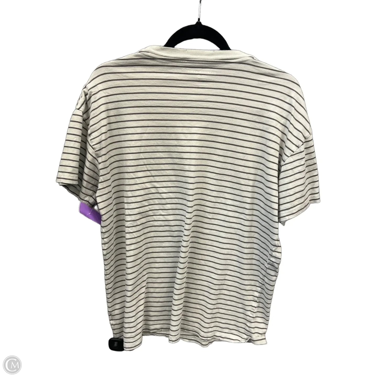 Top Short Sleeve By American Eagle In Striped Pattern, Size: Xs
