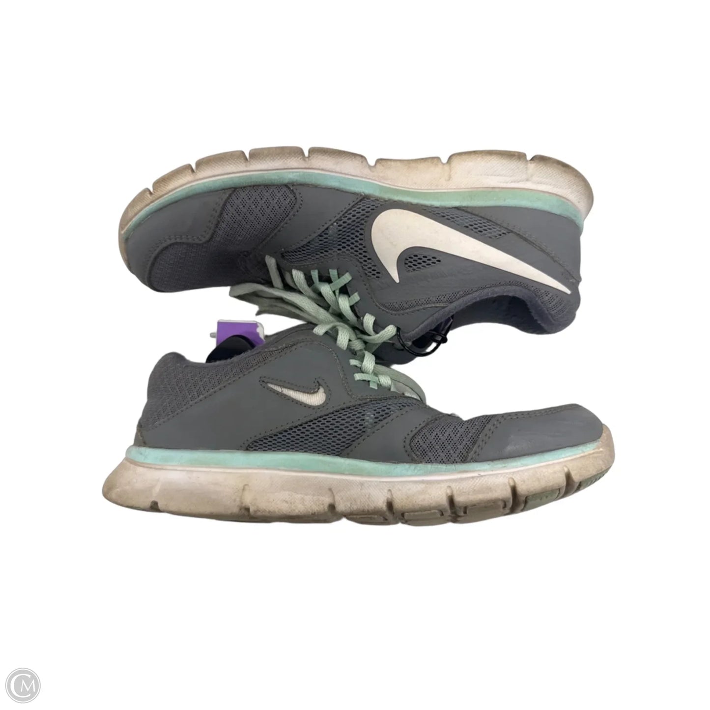 Shoes Athletic By Nike In Green & Grey, Size: 7.5