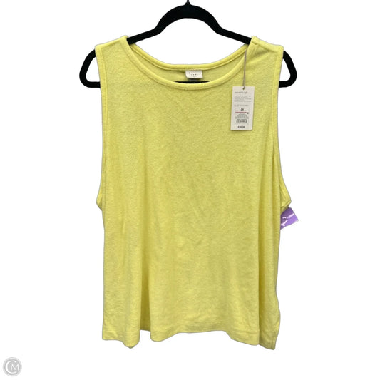 Top Sleeveless Basic By A New Day In Yellow, Size: 2x