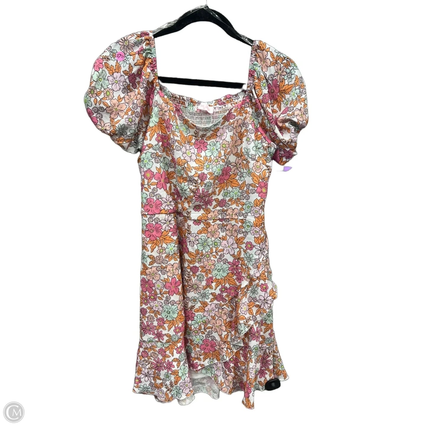 Dress Casual Short By Pink Lily In Floral Print, Size: M