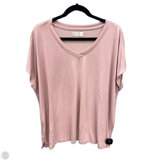 Top Short Sleeve By Maurices In Pink, Size: 1x