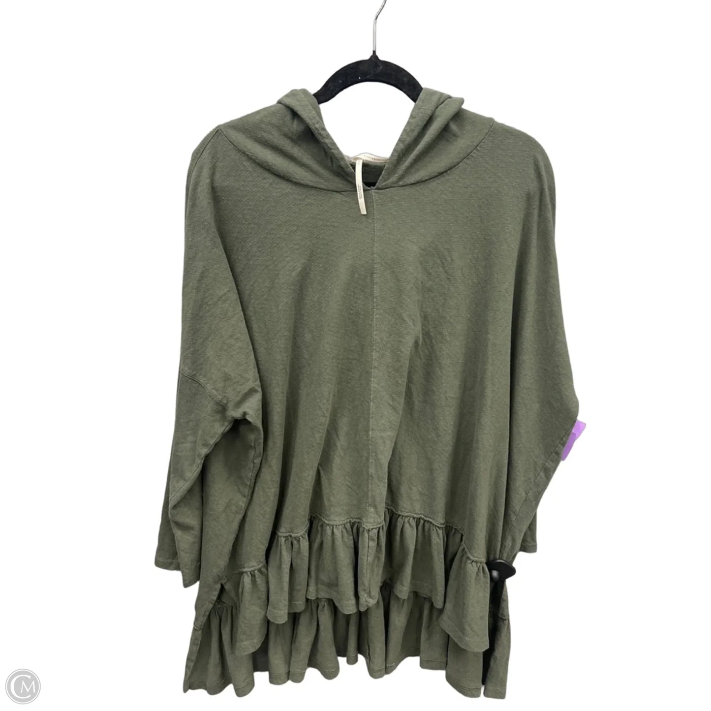 Sweatshirt Hoodie By Anthropologie In Green, Size: L
