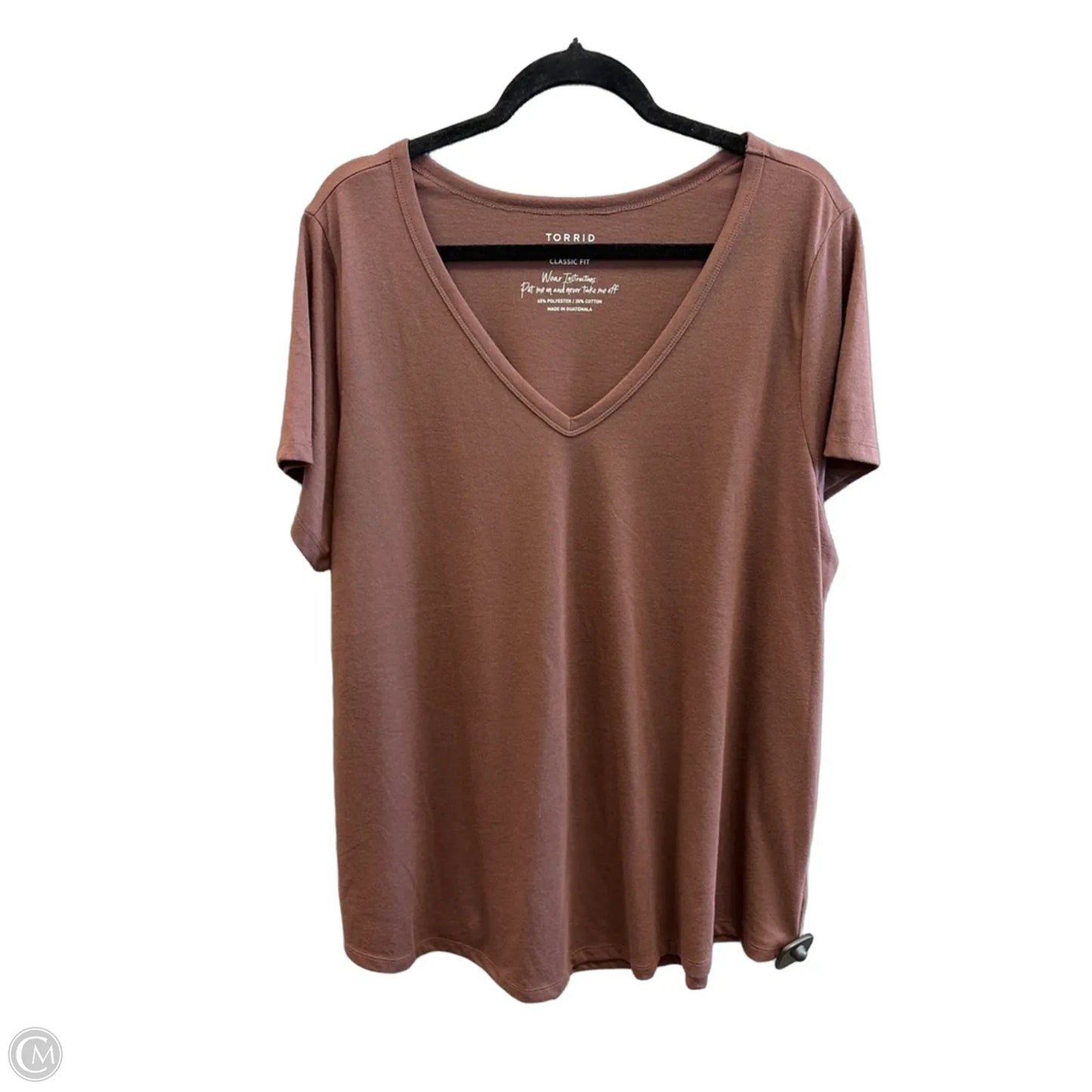 Top Short Sleeve Basic By Torrid In Brown, Size: 3x