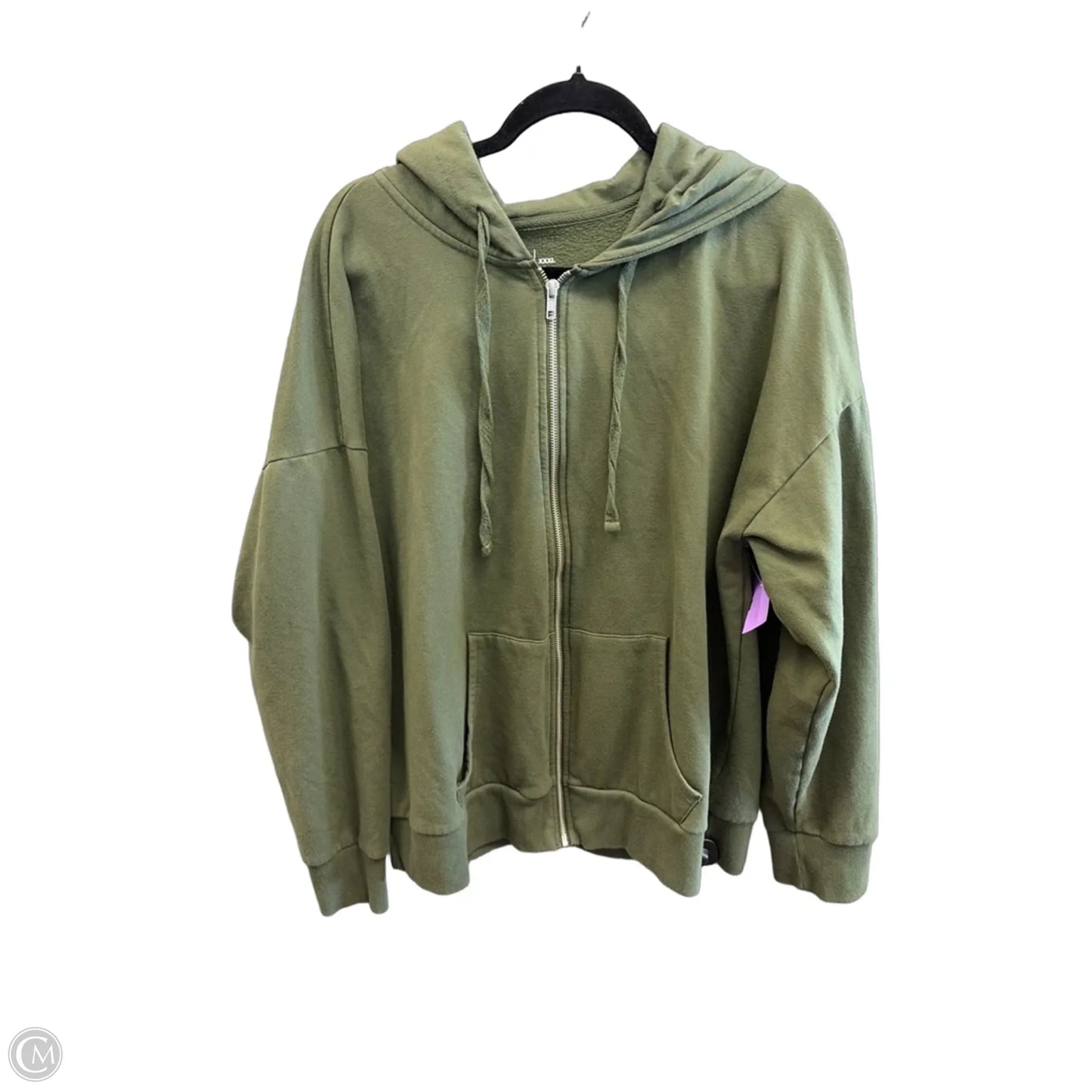 Sweatshirt Hoodie By Time And Tru In Green, Size: 3x
