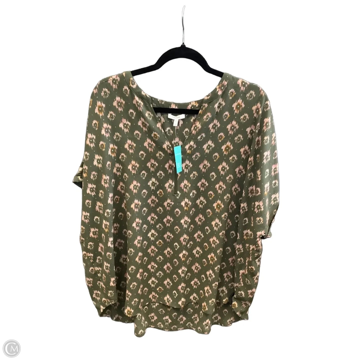 Blouse Short Sleeve By Maurices In Green, Size: 3x