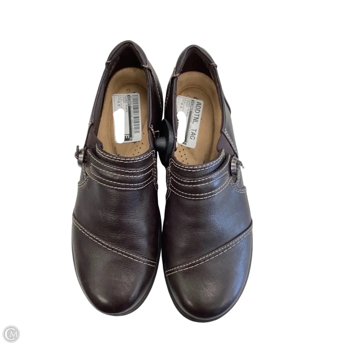 Shoes Flats By Clarks In Brown, Size: 9.5