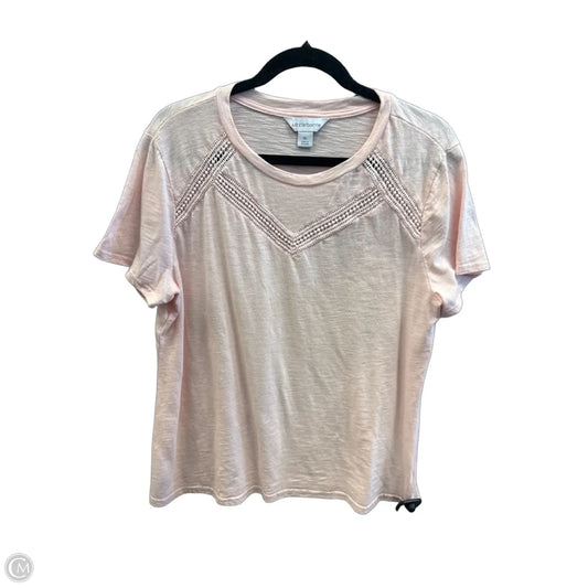 Top Short Sleeve By Liz Claiborne In Pink, Size: Xl