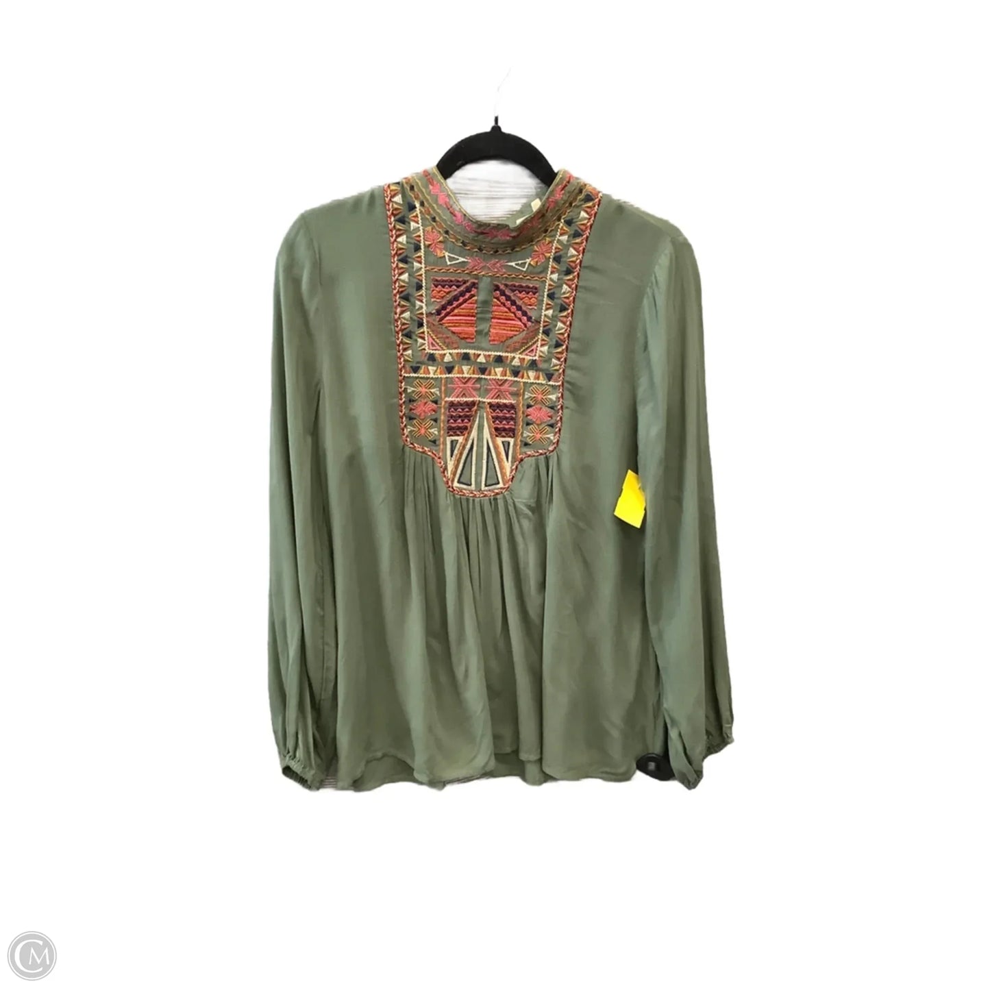 Top Long Sleeve By Entro In Green, Size: S