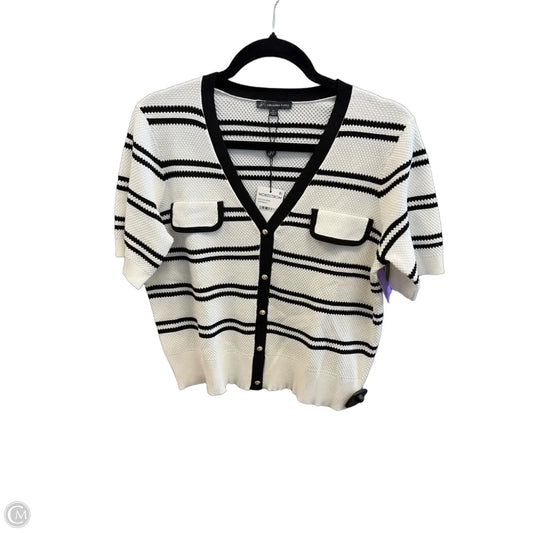 Sweater Short Sleeve By Adrianna Papell In White, Size: M