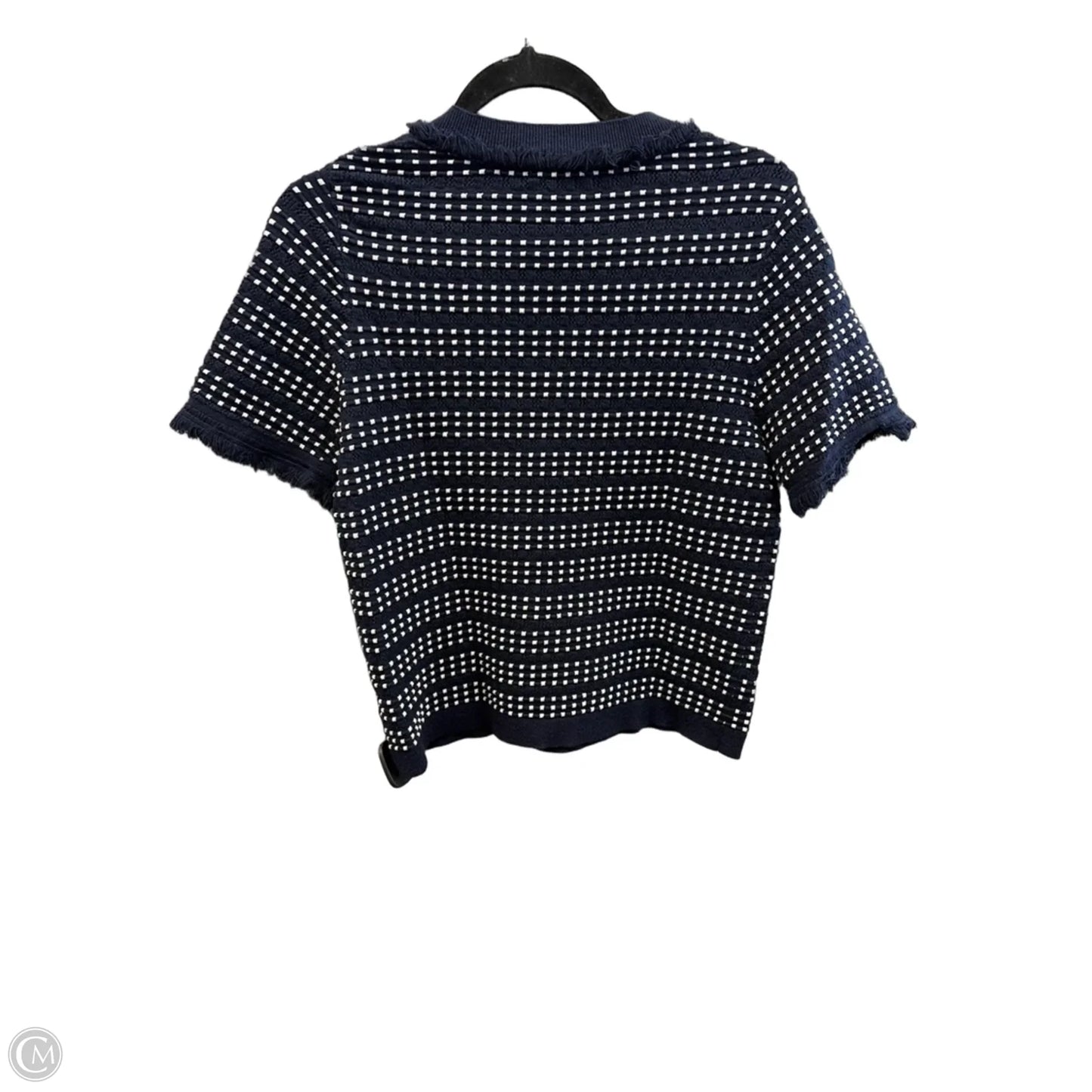Sweater Short Sleeve By Adrianna Papell In Blue, Size: M