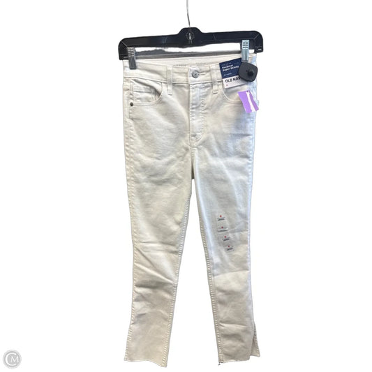 Jeans Skinny By Old Navy In White Denim, Size: 0