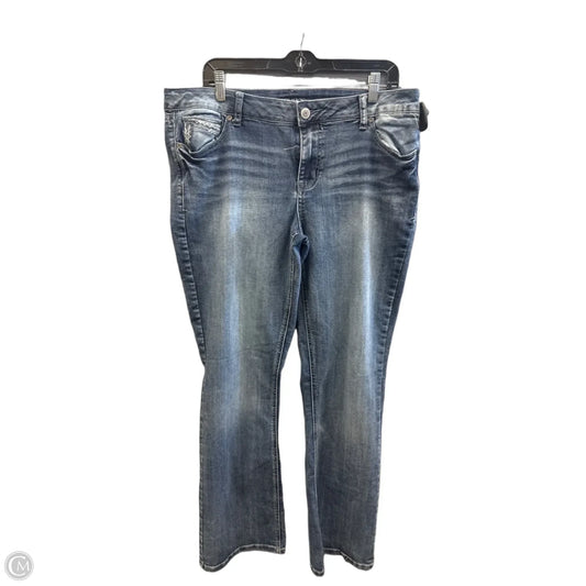 Jeans Straight By Maurices In Blue Denim, Size: 14