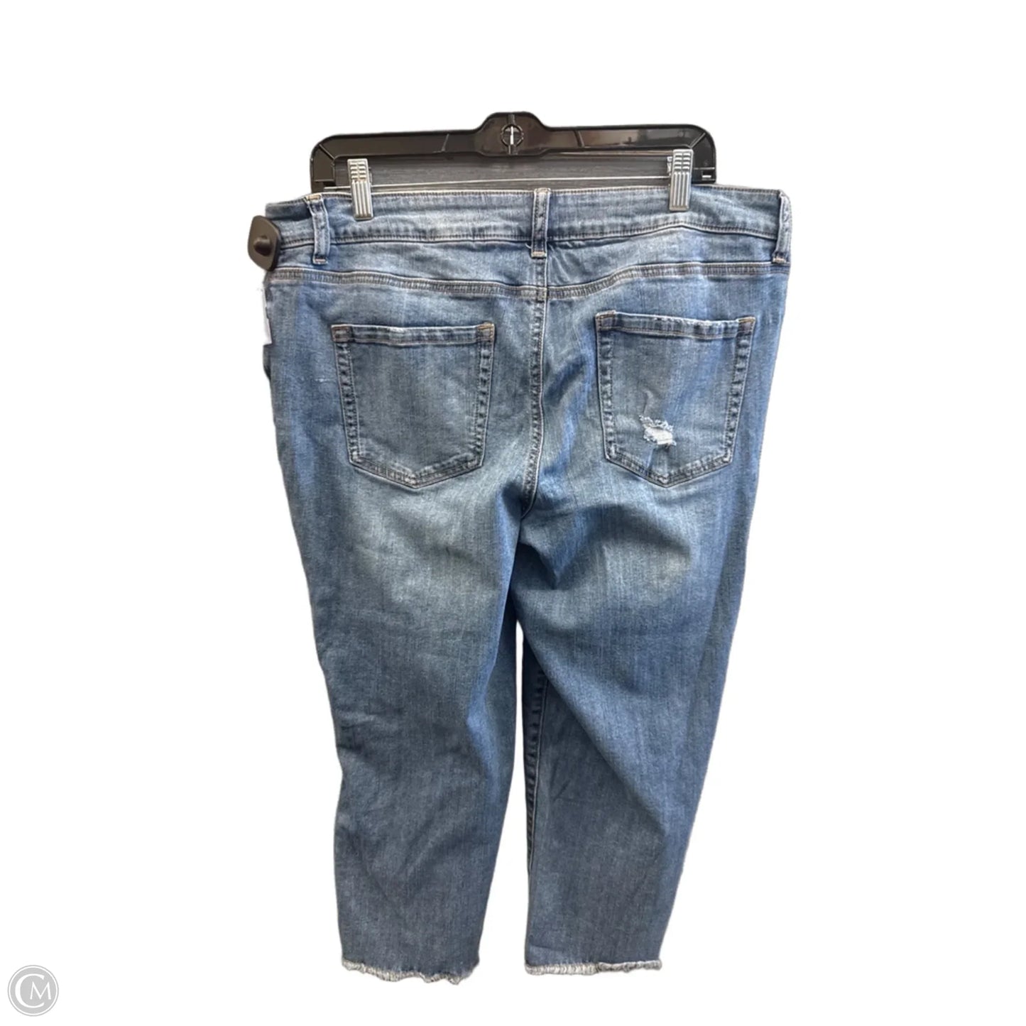 Jeans Cropped By Maurices In Blue Denim, Size: 16