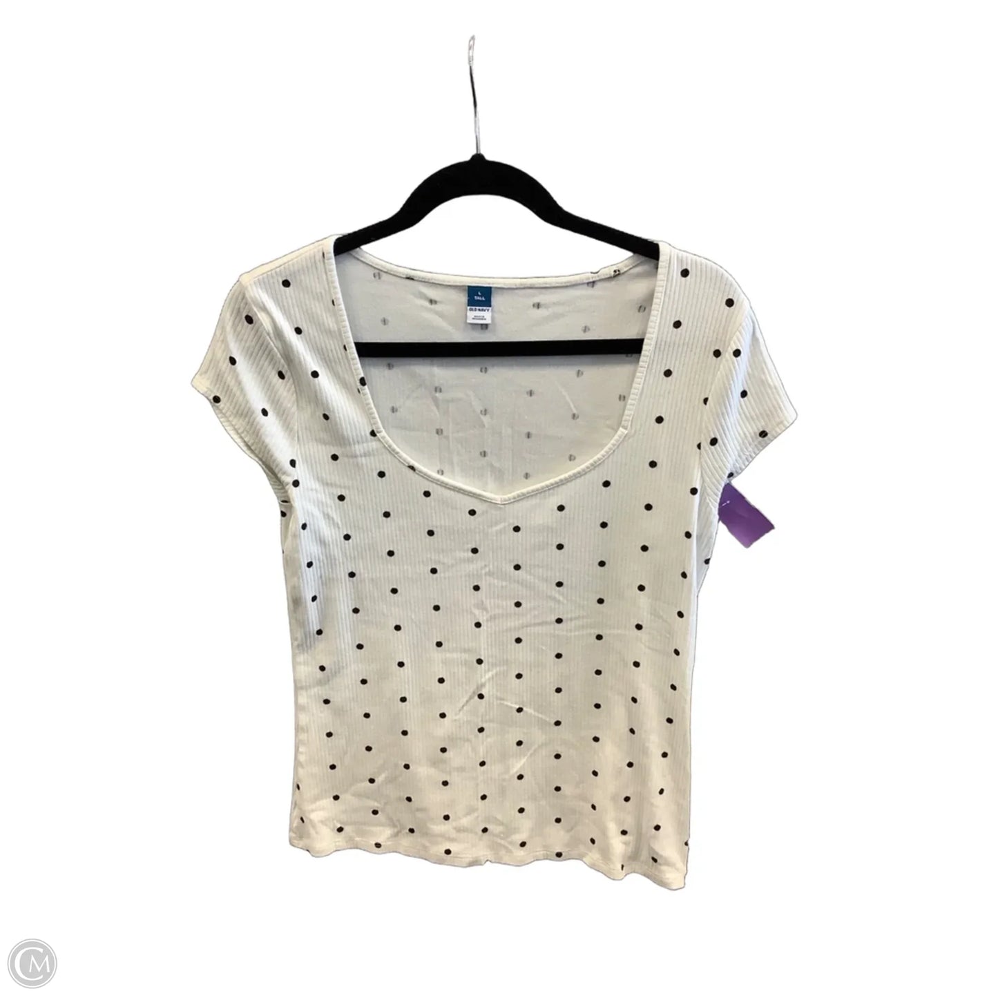 Top Short Sleeve By Old Navy In White, Size: L