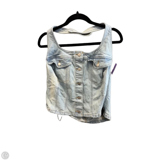 Top Sleeveless By Universal Thread In Blue Denim, Size: Xxl