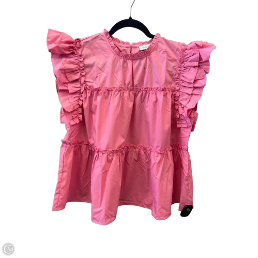 Top Short Sleeve By She + Sky In Pink, Size: M