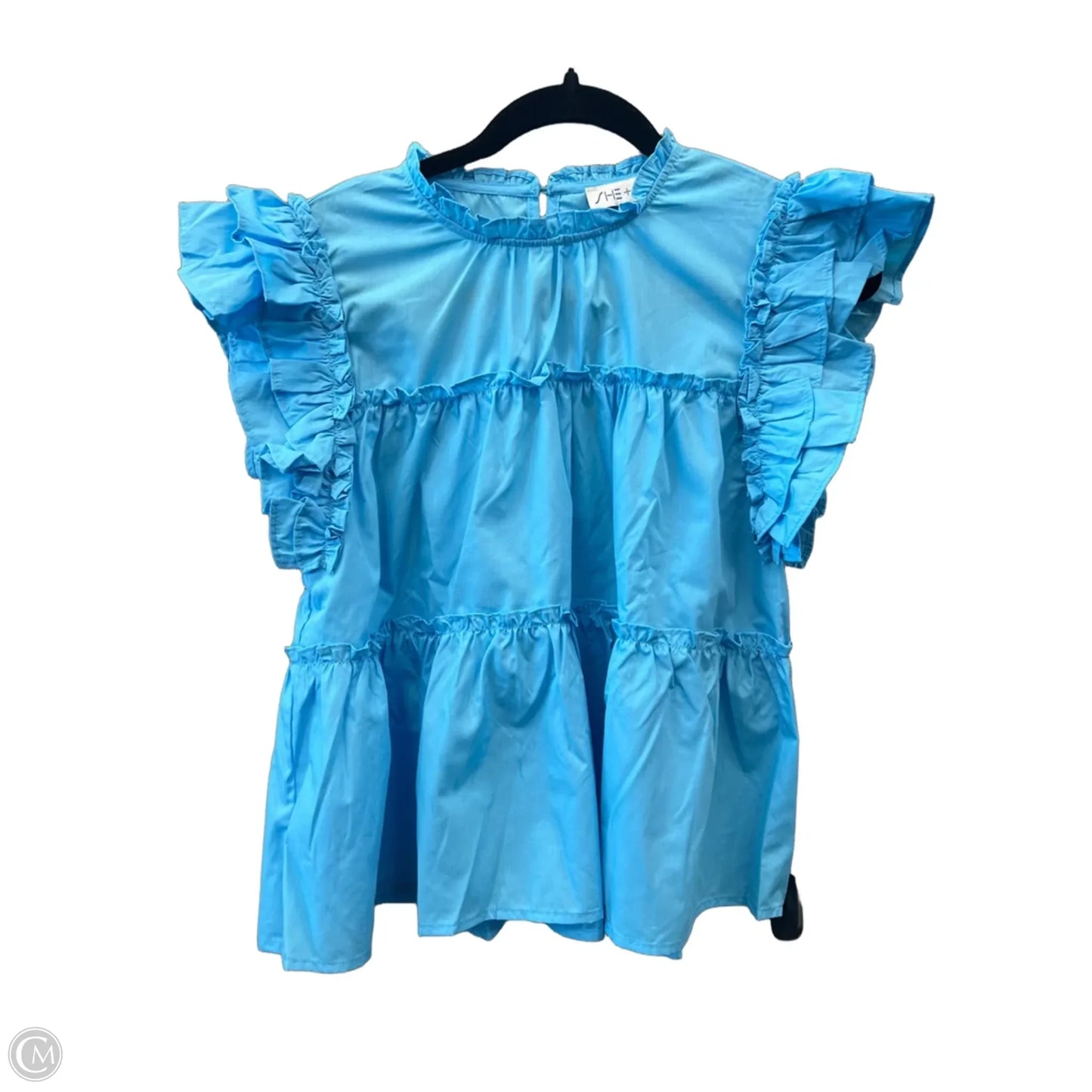 Top Short Sleeve By She + Sky In Blue, Size: S