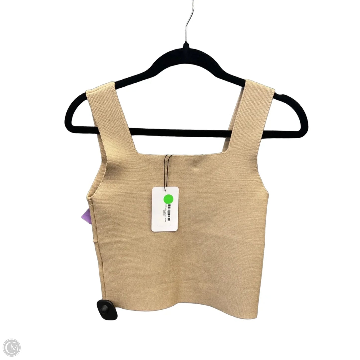 Top Sleeveless By Listicle In Tan, Size: M
