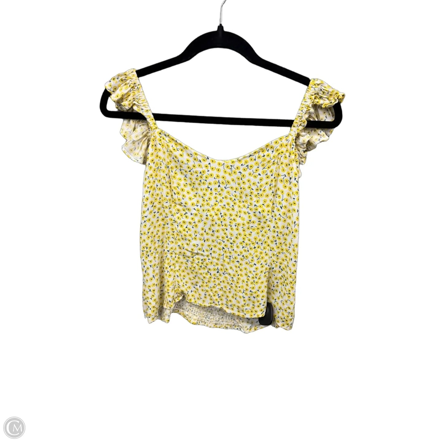 Top Sleeveless By H&m In Yellow, Size: M