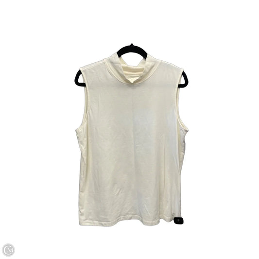 Top Sleeveless Basic By Christopher And Banks In Cream, Size: Xl