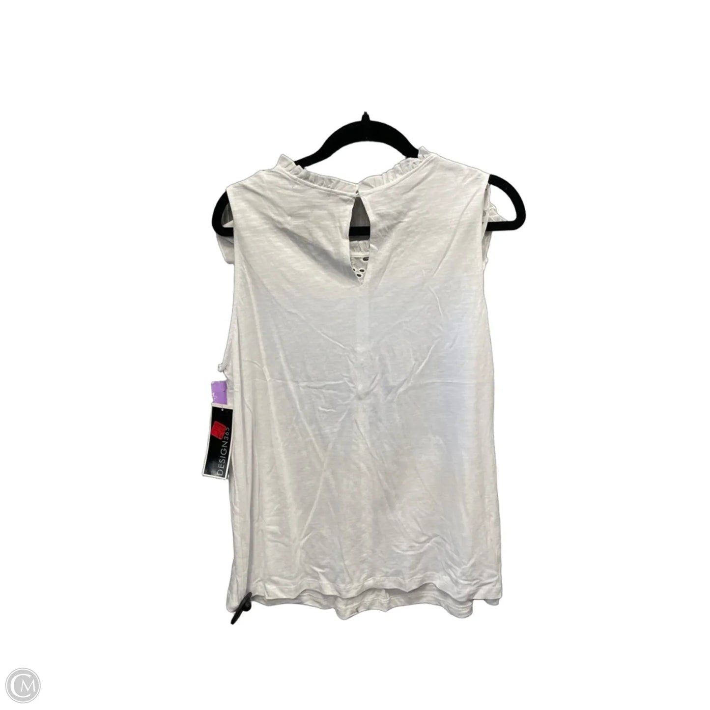 Top Sleeveless By Clothes Mentor In White, Size: 1x