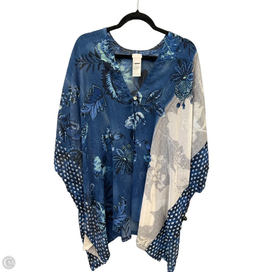 Kimono By Chicos In Blue, Size: L