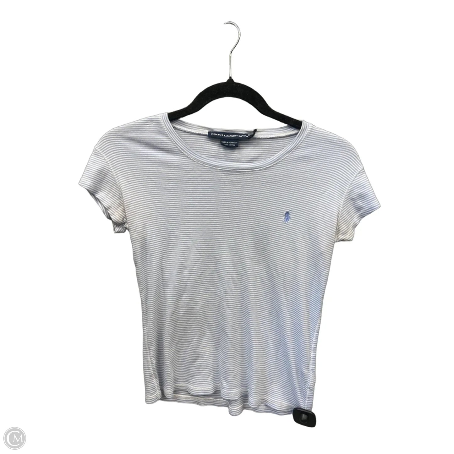 Top Short Sleeve By Ralph Lauren In Striped Pattern, Size: S