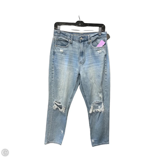 Jeans Straight By American Eagle In Blue Denim, Size: 6