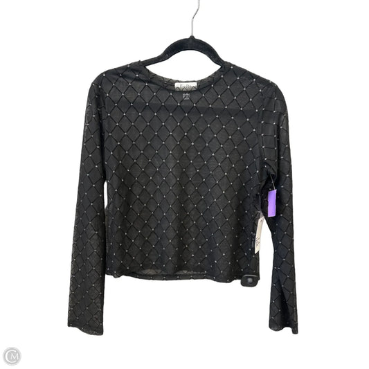 Top Long Sleeve By Faded Rose In Black, Size: L