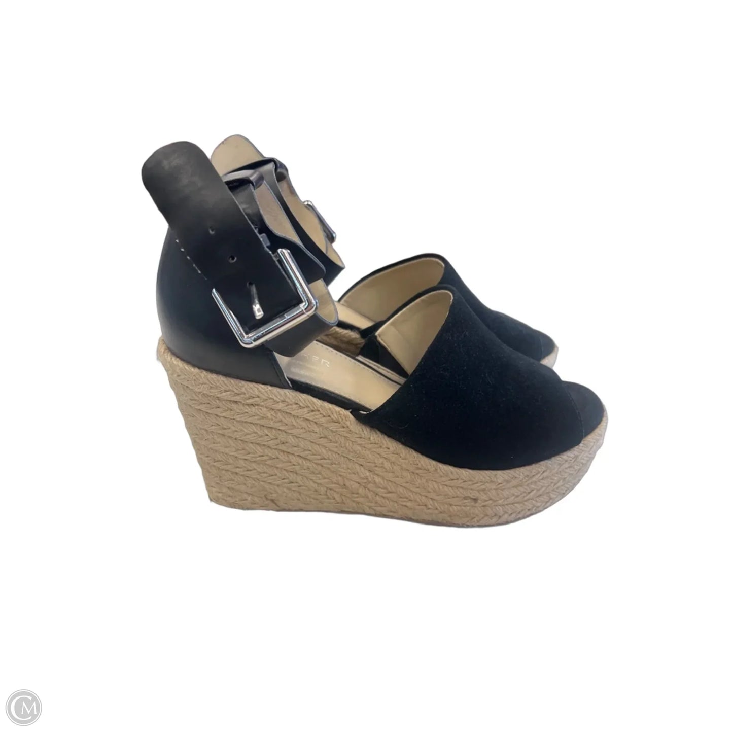 Sandals Heels Wedge By Marc Fisher In Black, Size: 6