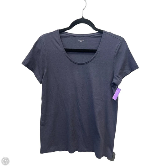 Top Short Sleeve Basic By Garnet Hill In Navy, Size: M