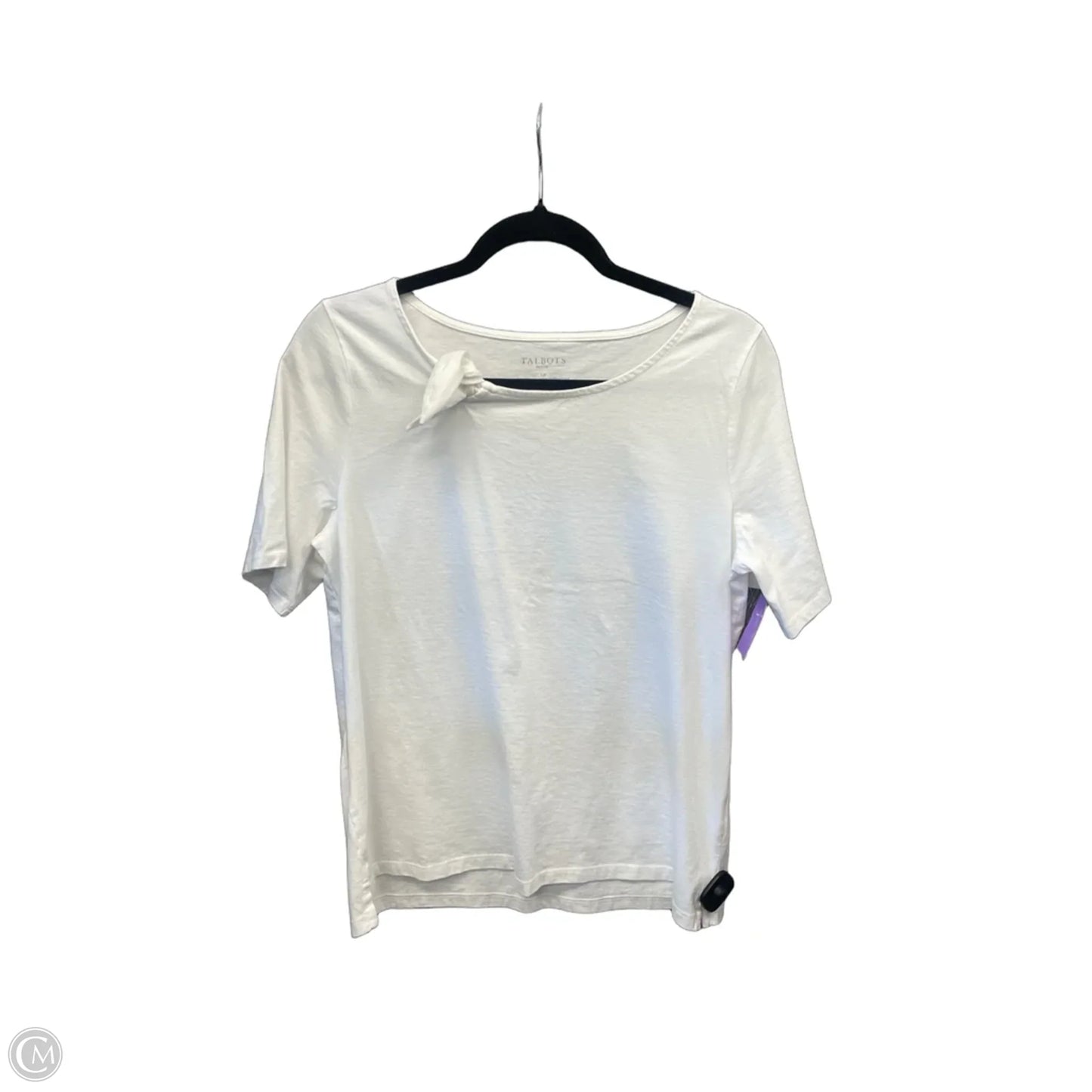 Top Short Sleeve By Talbots In White, Size: Lp