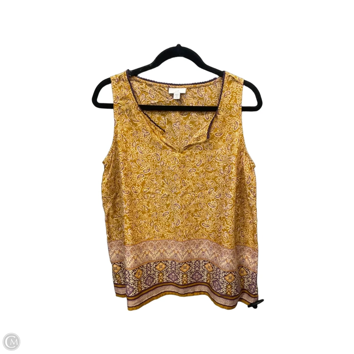 Top Sleeveless By J. Jill In Yellow, Size: Mp