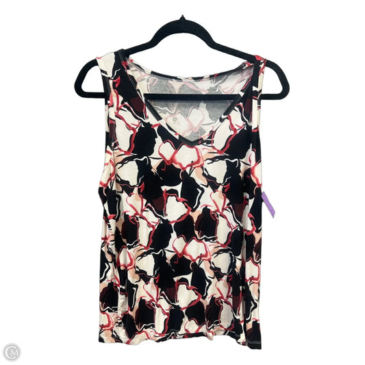 Top Sleeveless By Nine West In Multi-colored, Size: L