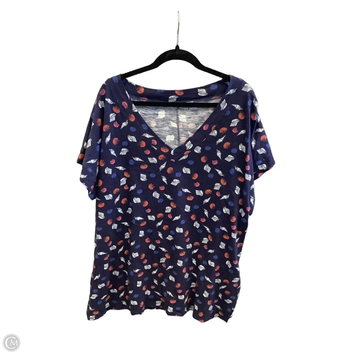 Top Short Sleeve By Lane Bryant In Blue, Size: 1x