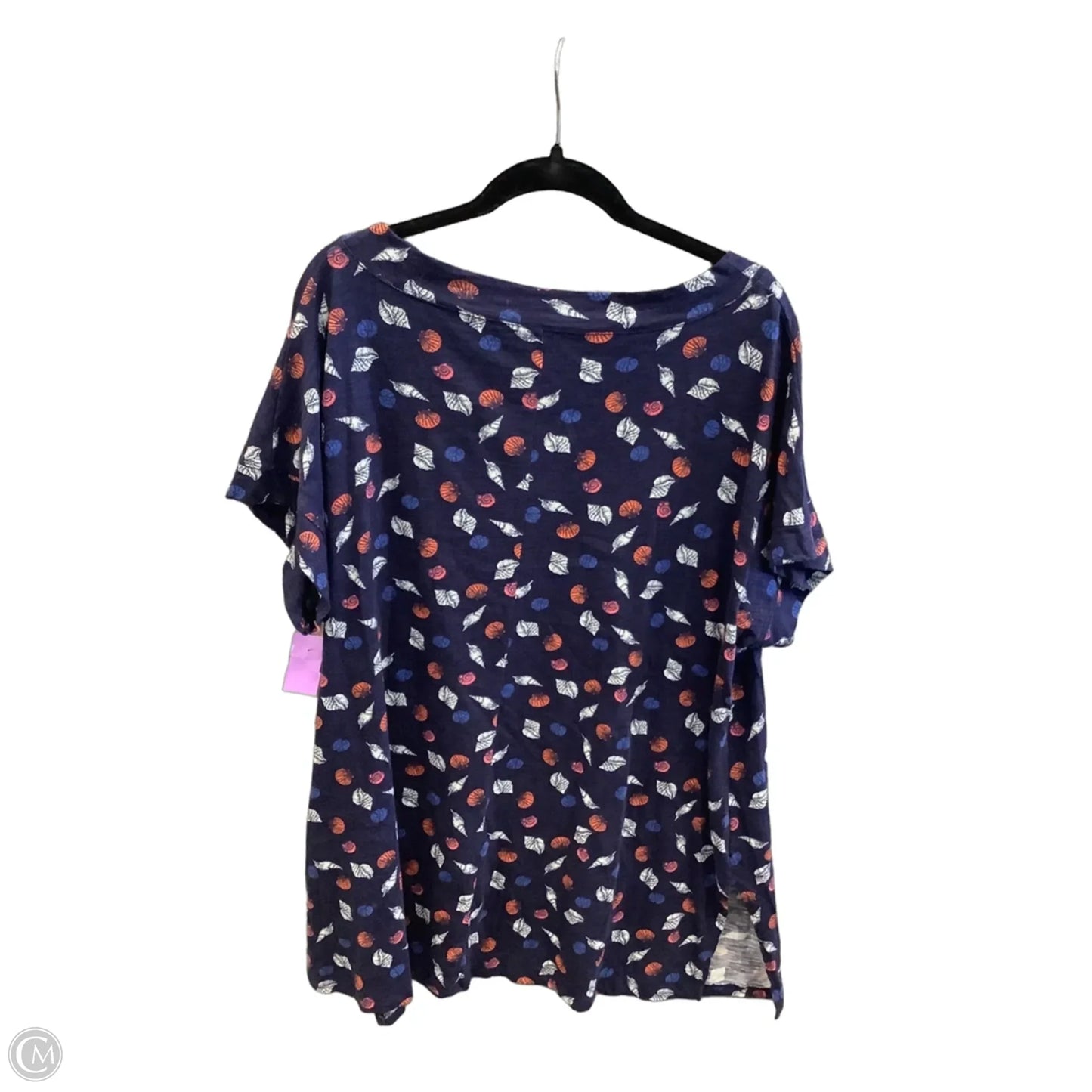 Top Short Sleeve By Lane Bryant In Blue, Size: 1x
