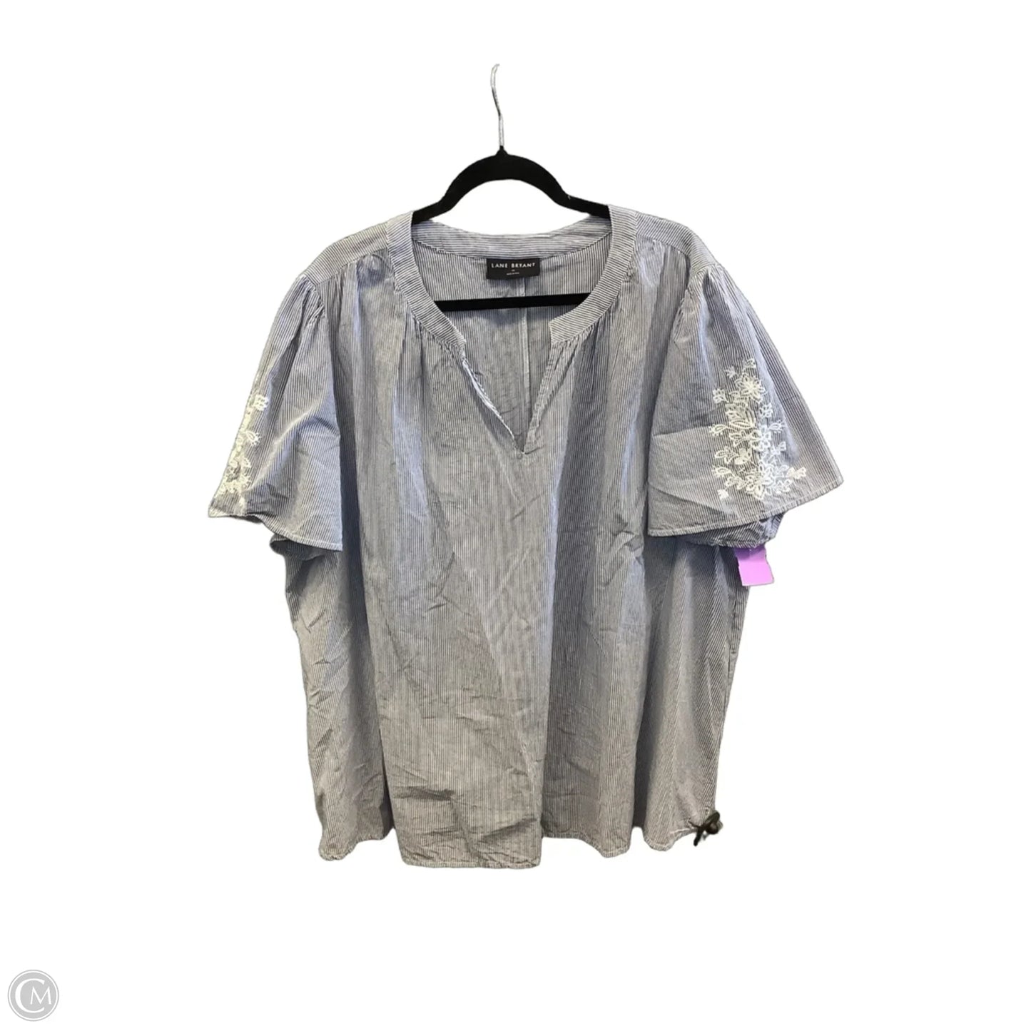 Top Short Sleeve By Lane Bryant In Striped Pattern, Size: 3x