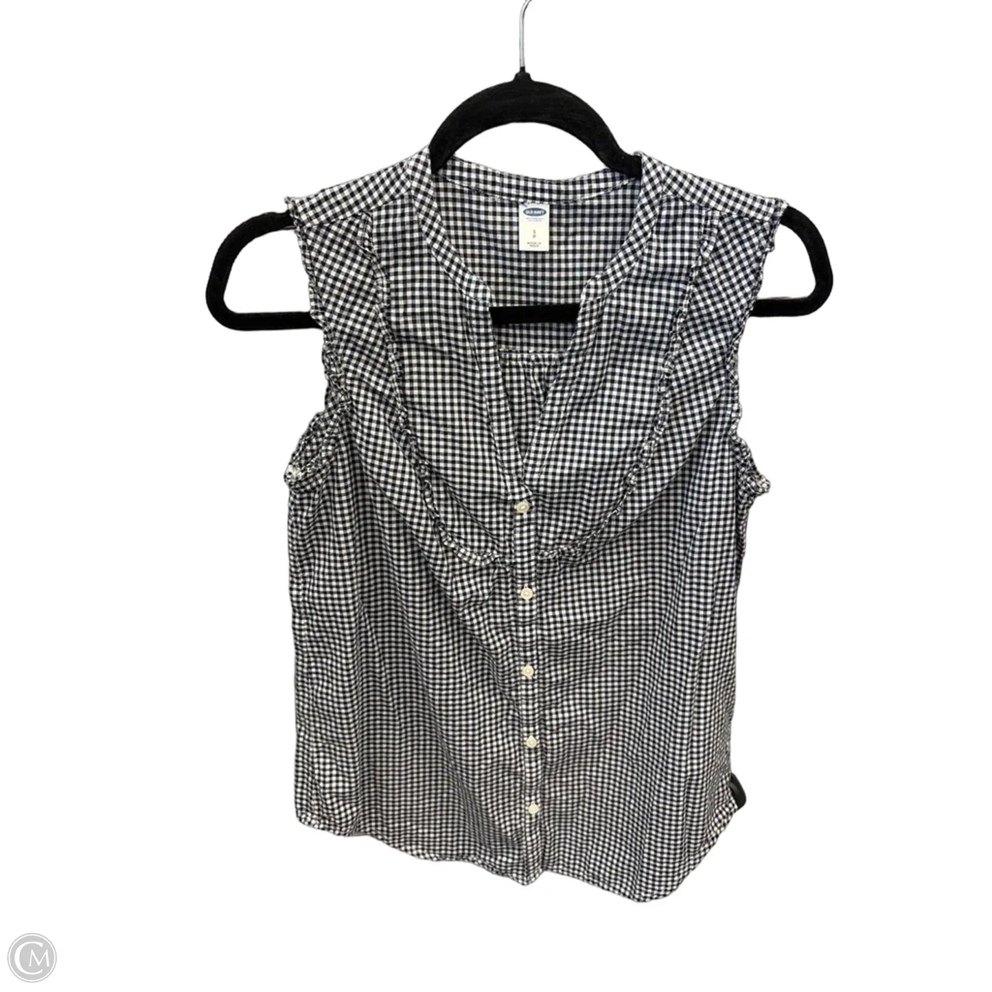 Top Sleeveless By Old Navy In Plaid Pattern, Size: Sp