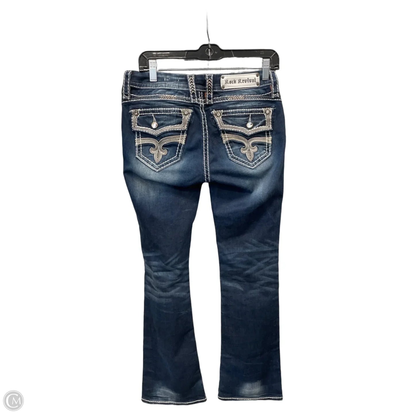 Jeans Boot Cut By Rock Revival In Blue Denim, Size: 4