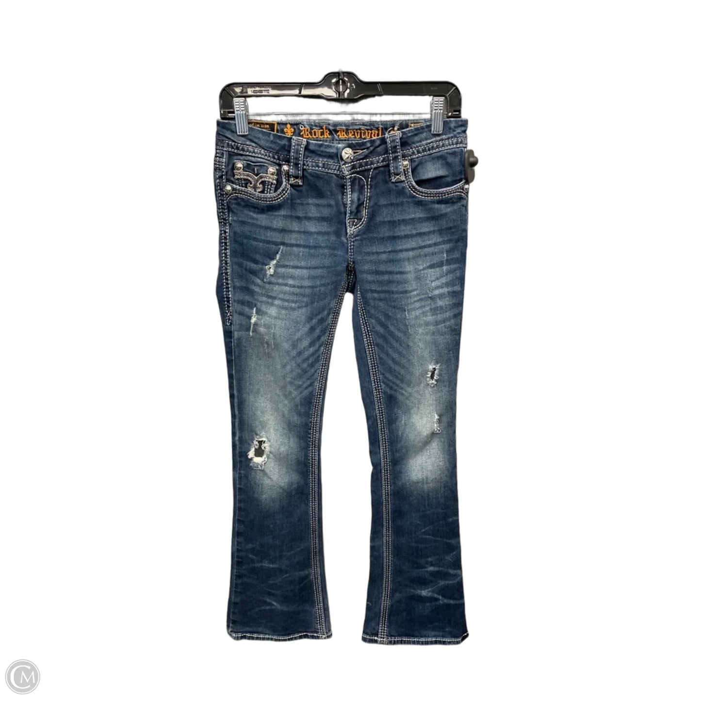 Jeans Boot Cut By Rock Revival In Blue Denim, Size: 2