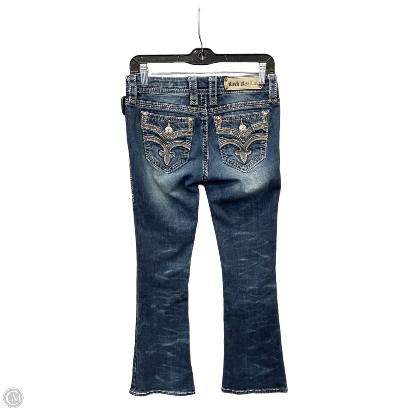 Jeans Boot Cut By Rock Revival In Blue Denim, Size: 2