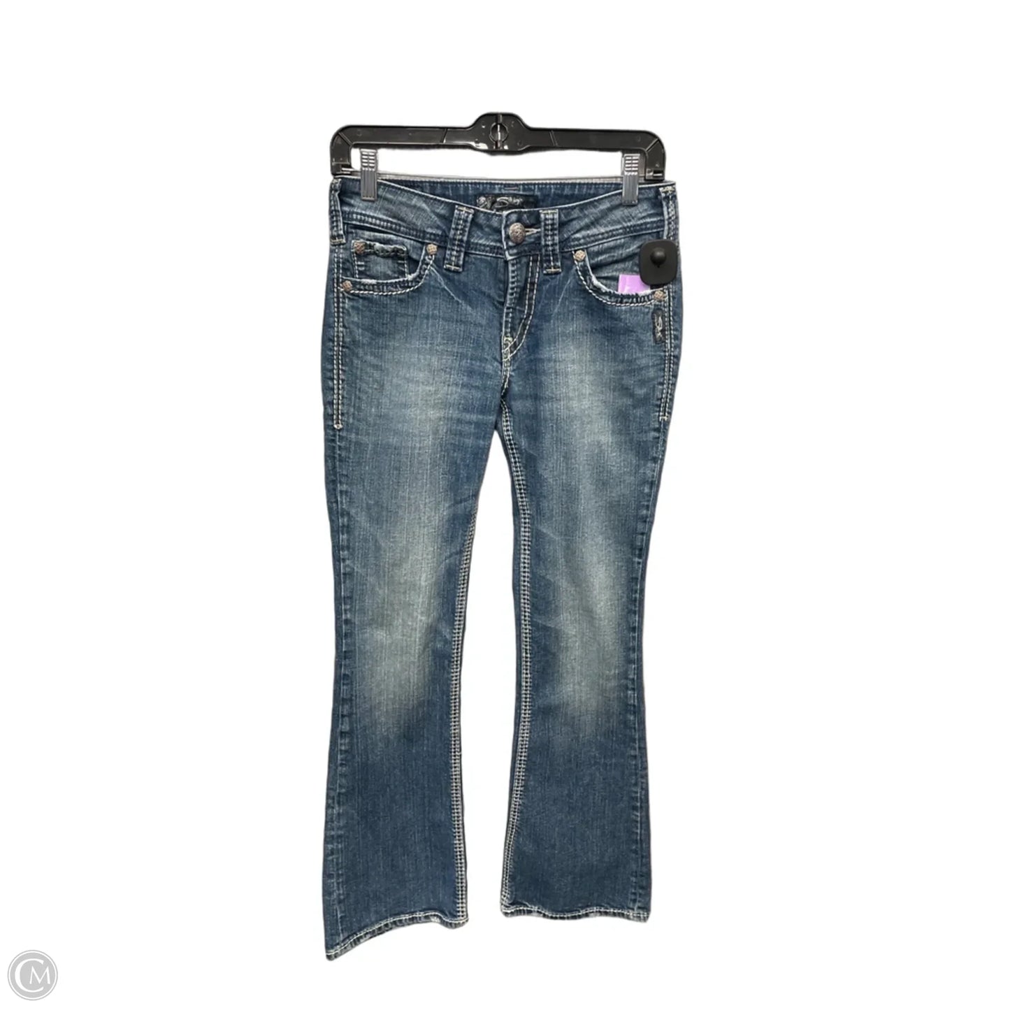 Jeans Boot Cut By Silver In Blue Denim, Size: 2