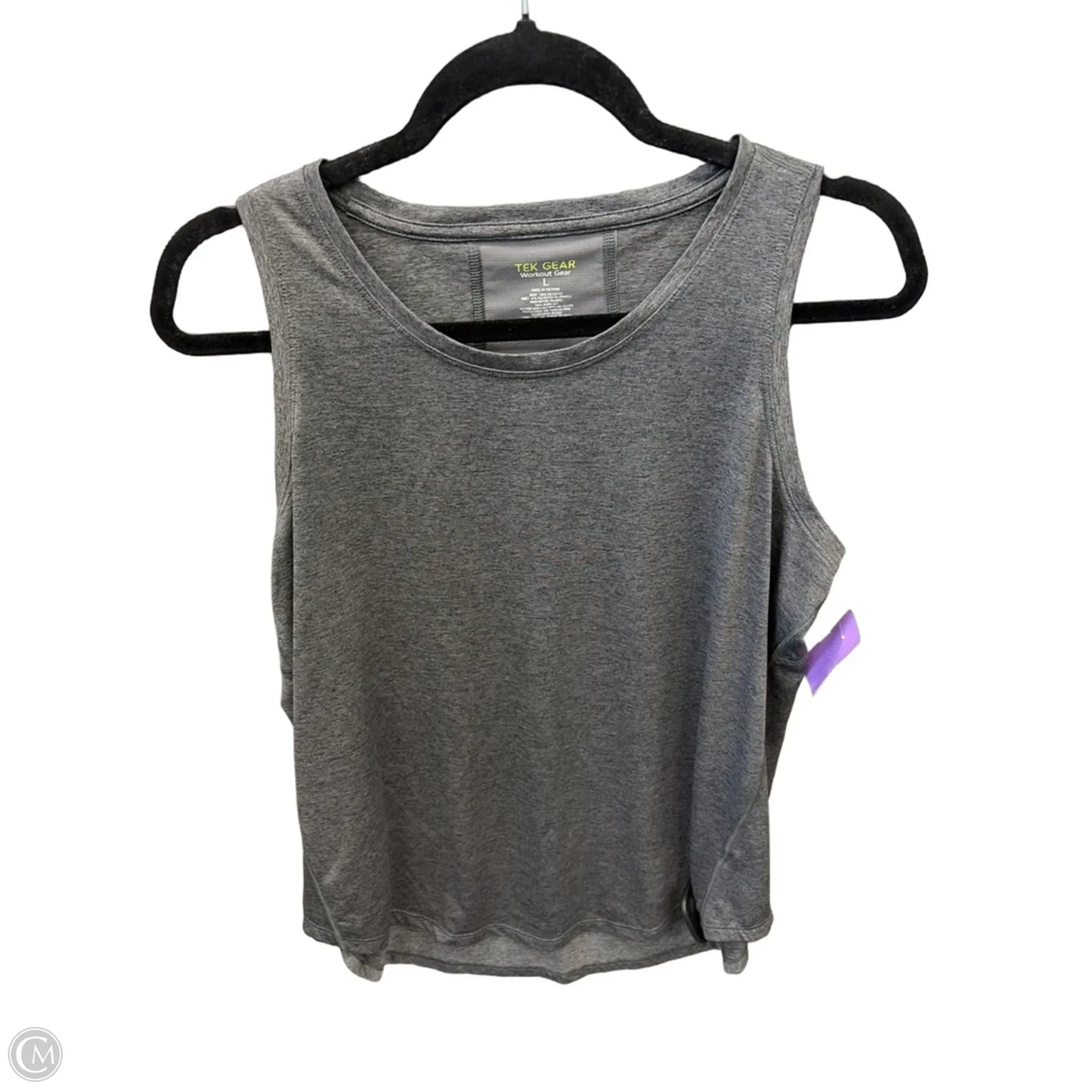 Athletic Tank Top By Tek Gear In Grey, Size: L