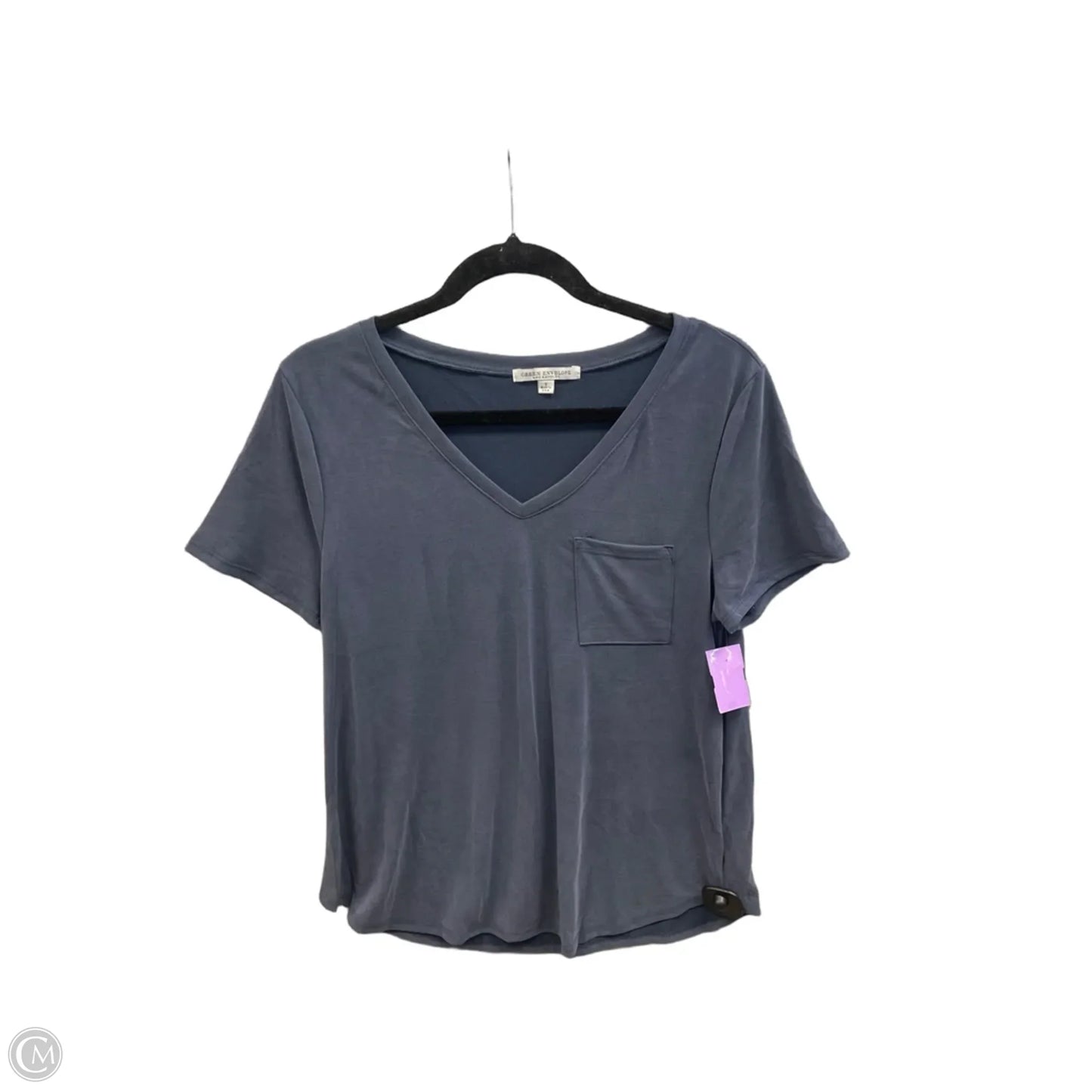 Top Short Sleeve By Green Envelope In Navy, Size: S